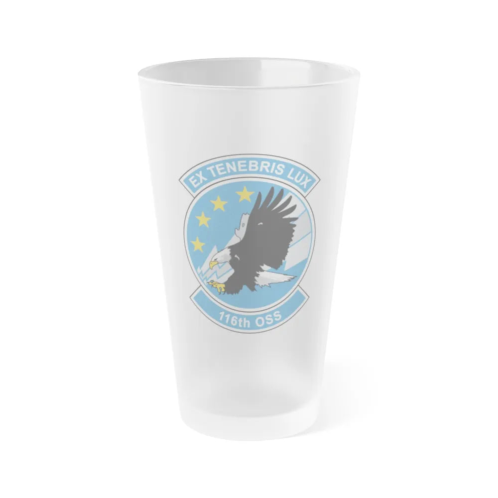 116th OSS (U.S. Air Force) Frosted Pint Glass 16oz-Go Mug Yourself