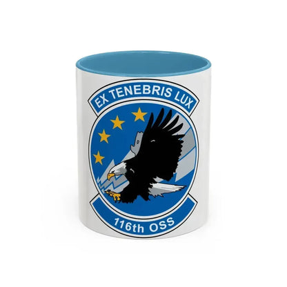 116th OSS (U.S. Air Force) Accent Coffee Mug 11oz Light Blue - Go Mug Yourself