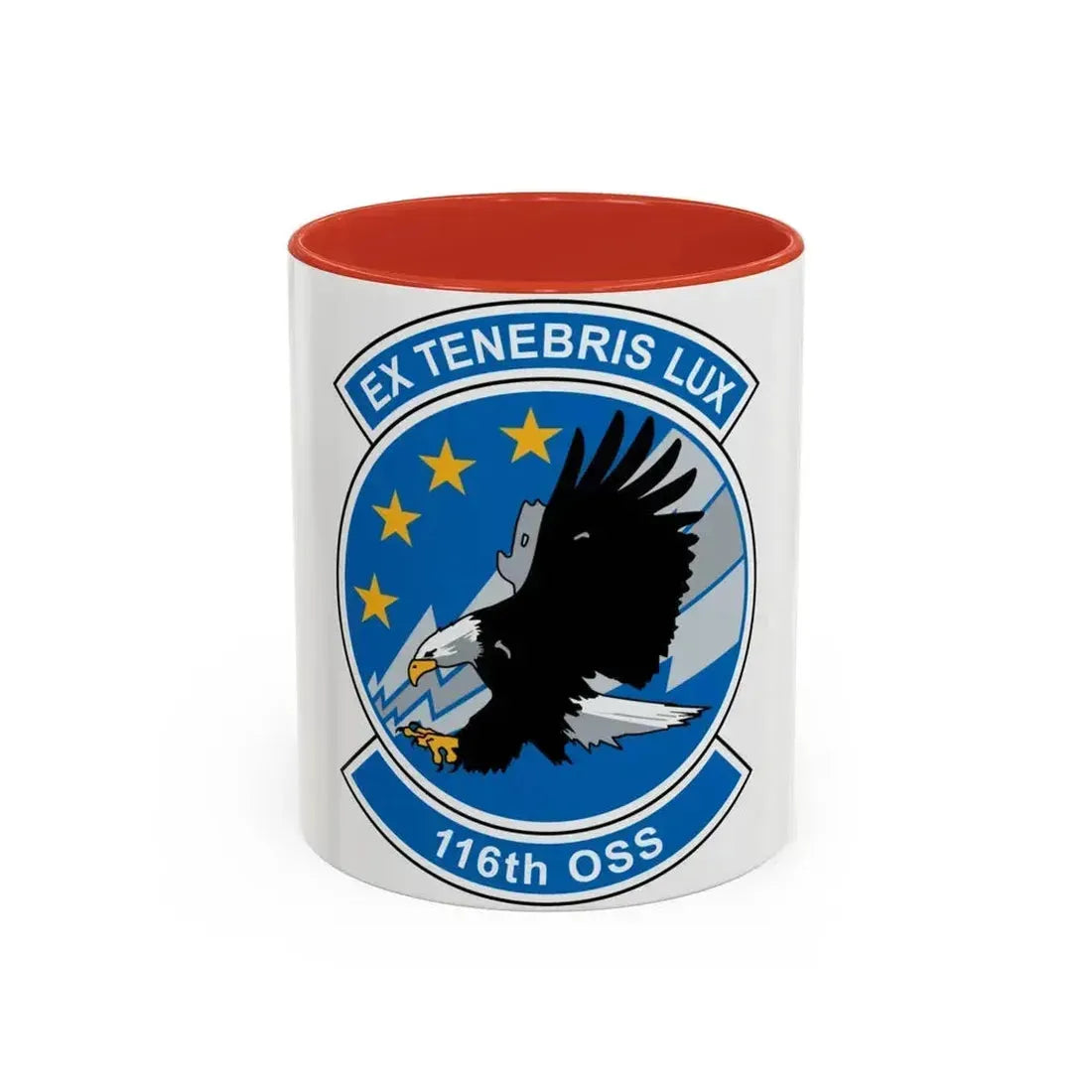 116th OSS (U.S. Air Force) Accent Coffee Mug 11oz Red - Go Mug Yourself