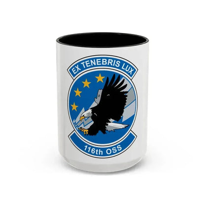 116th OSS (U.S. Air Force) Accent Coffee Mug 15oz Black - Go Mug Yourself