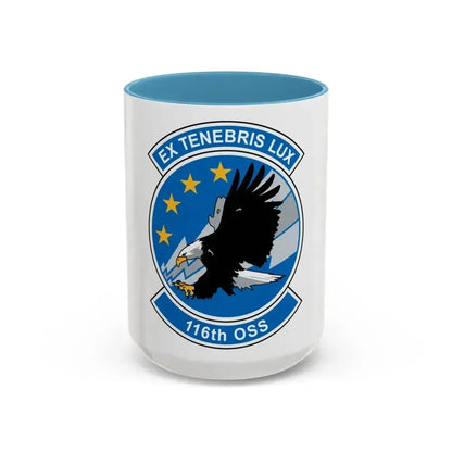 116th OSS (U.S. Air Force) Accent Coffee Mug 15oz Light Blue - Go Mug Yourself