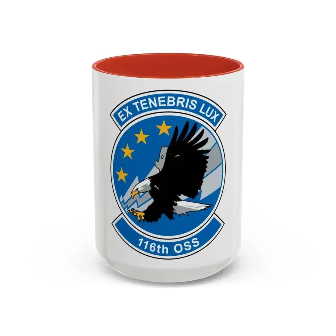 116th OSS (U.S. Air Force) Accent Coffee Mug 15oz Red - Go Mug Yourself