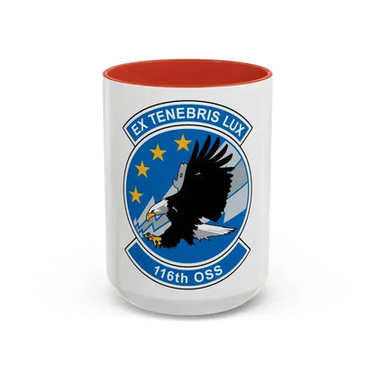 116th OSS (U.S. Air Force) Accent Coffee Mug 15oz Red - Go Mug Yourself