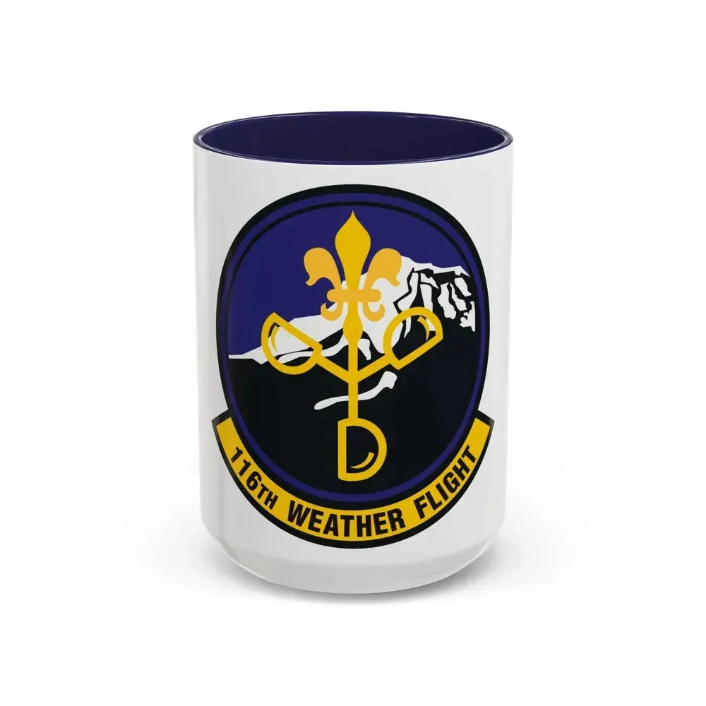 116th Weather Flight (U.S. Air Force) Accent Coffee Mug 15oz Navy - Go Mug Yourself