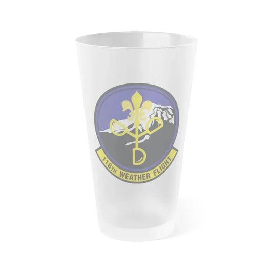 116th Weather Flight (U.S. Air Force) Frosted Pint Glass 16oz 16oz Frosted - Go Mug Yourself