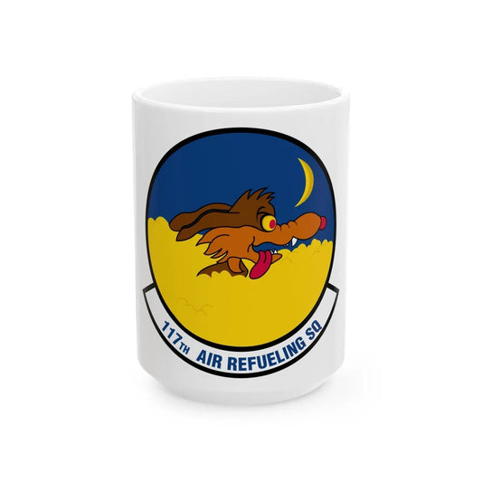 117 Air Refueling Squadron (U.S. Air Force) White Coffee Mug-15oz-Go Mug Yourself