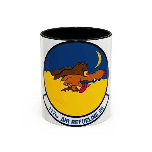 117 Air Refueling Squadron (U.S. Air Force) Accent Coffee Mug 11oz Black - Go Mug Yourself