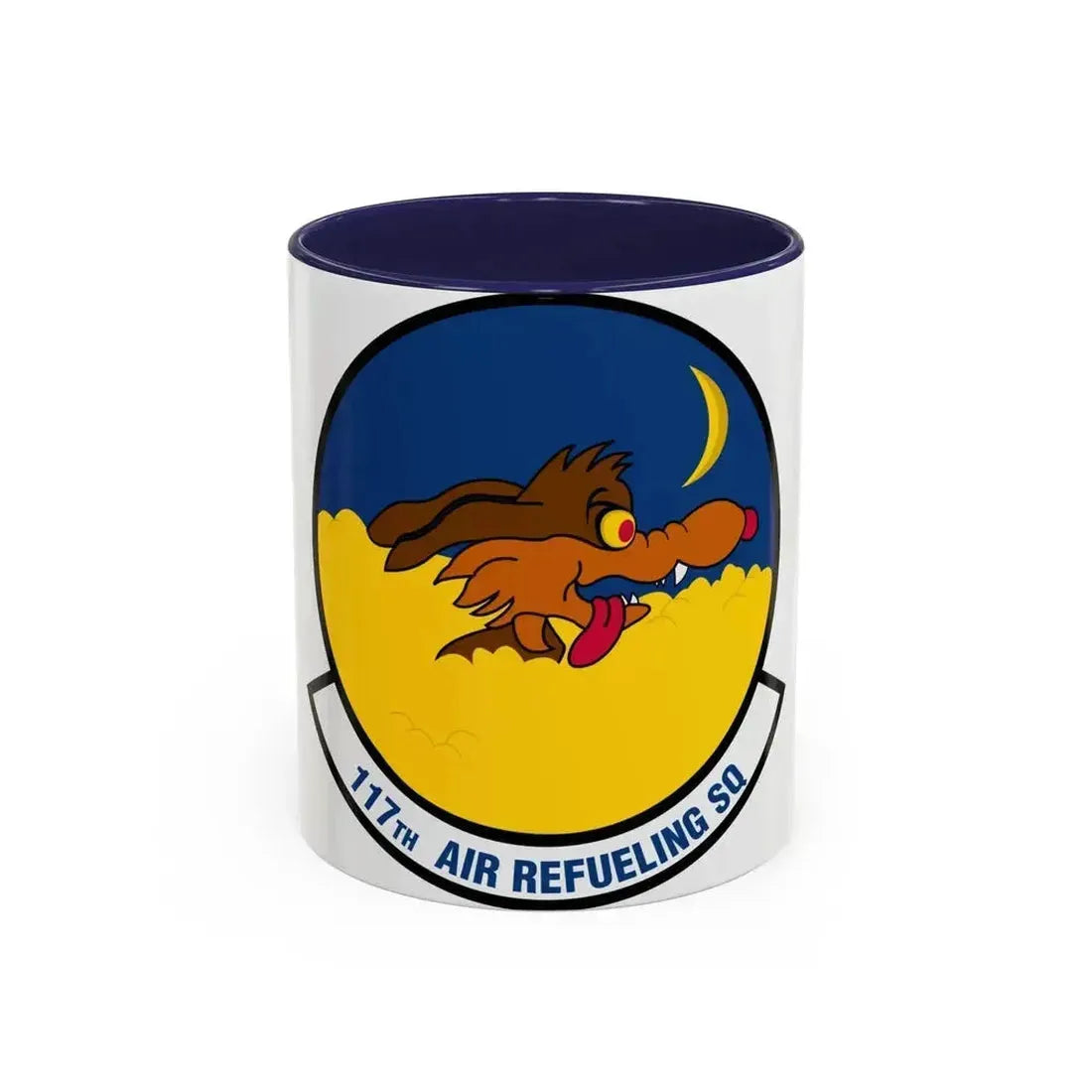 117 Air Refueling Squadron (U.S. Air Force) Accent Coffee Mug 11oz Navy - Go Mug Yourself