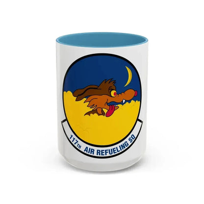 117 Air Refueling Squadron (U.S. Air Force) Accent Coffee Mug 15oz Light Blue - Go Mug Yourself