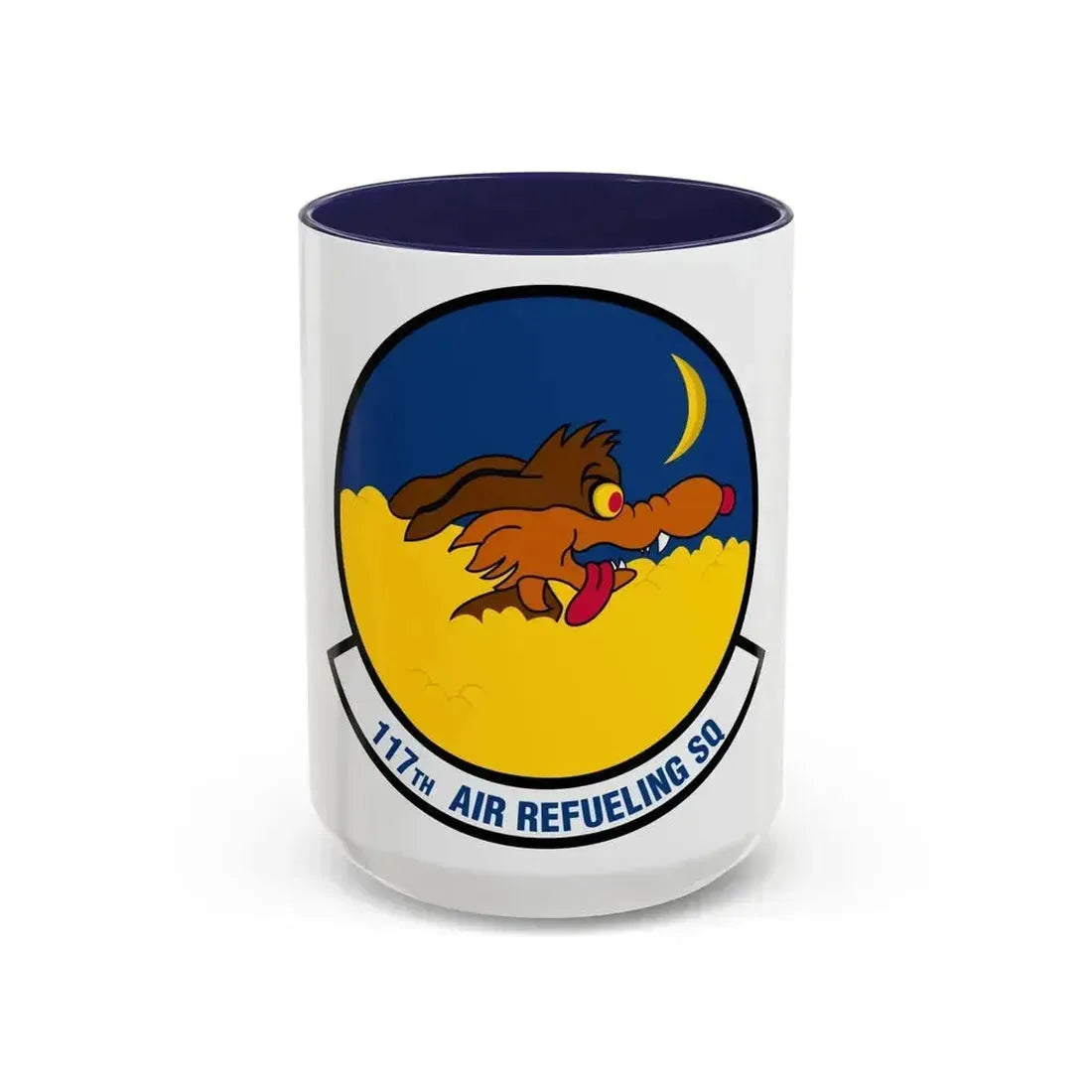 117 Air Refueling Squadron (U.S. Air Force) Accent Coffee Mug 15oz Navy - Go Mug Yourself