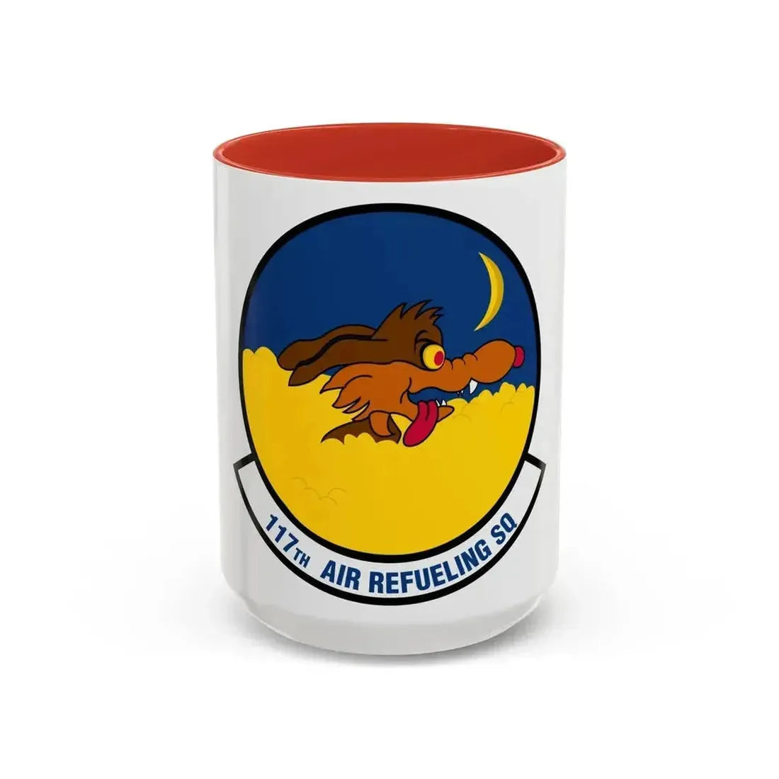 117 Air Refueling Squadron (U.S. Air Force) Accent Coffee Mug 15oz Red - Go Mug Yourself