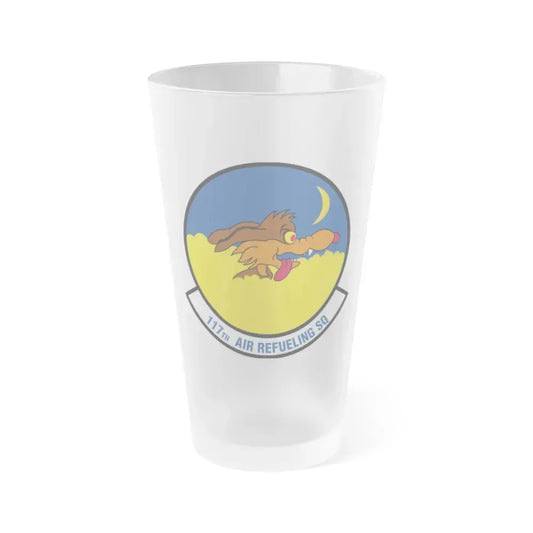 117 Air Refueling Squadron (U.S. Air Force) Frosted Pint Glass 16oz Default Title - Go Mug Yourself