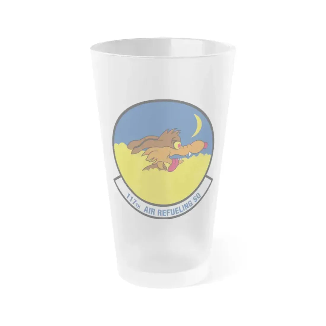 117 Air Refueling Squadron (U.S. Air Force) Frosted Pint Glass 16oz Default Title - Go Mug Yourself