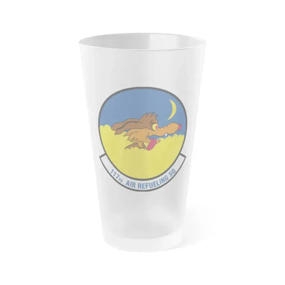 117 Air Refueling Squadron (U.S. Air Force) Frosted Pint Glass 16oz Default Title - Go Mug Yourself