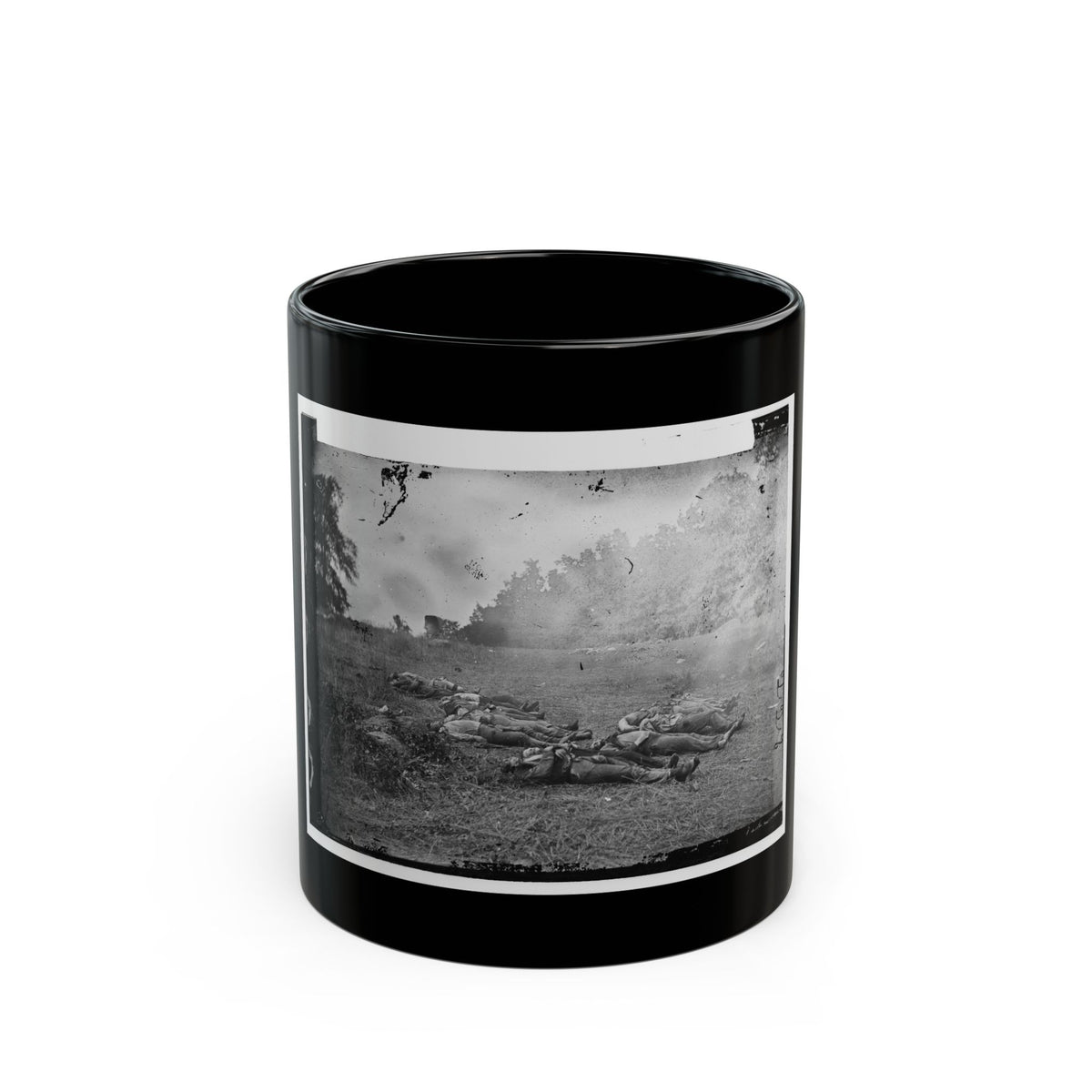 Gettysburg, Pa. Confederate Dead At The Edge Of The Rose Woods, July 5, 1863 (U.S. Civil War) Black Coffee Mug