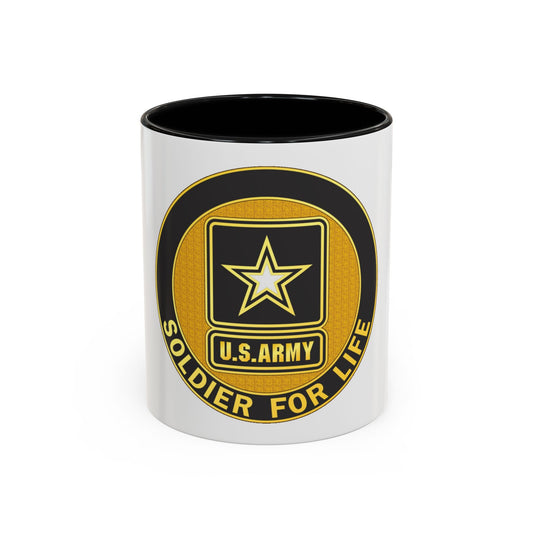 Soldier for Life Lapel Button (U.S. Army) Accent Coffee Mug