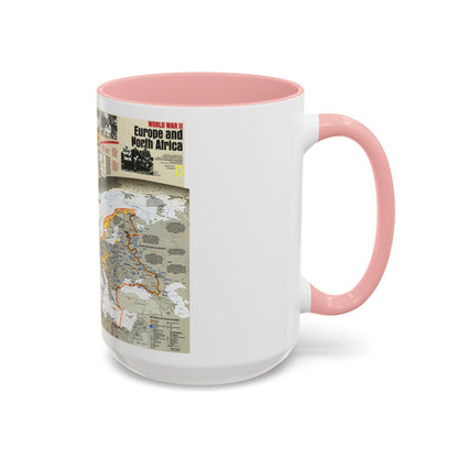 World War II- Europe and North Africa (1991) (Map) Accent Coffee Mug