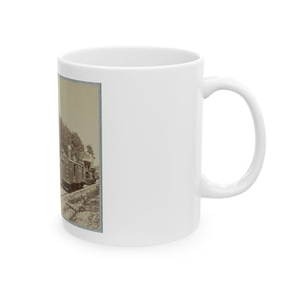 13 Inch Mortar  Dictator , In Front Of Petersburg, Va. (U.S. Civil War) White Coffee Mug