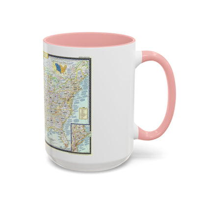 USA - An Historical Map (1953) (Map) Accent Coffee Mug