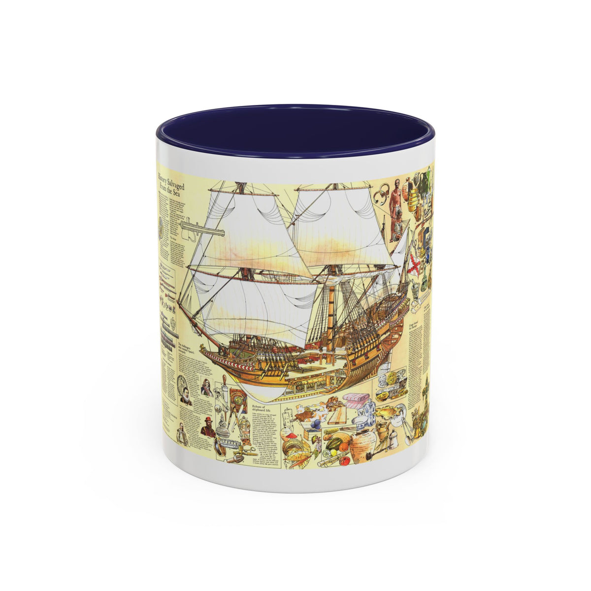 History Salvaged from the Sea (1977) (Map) Accent Coffee Mug