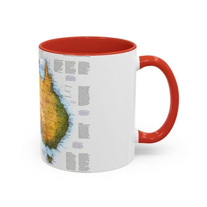 Australia - A Traveller's Look (1988) (Map) Accent Coffee Mug