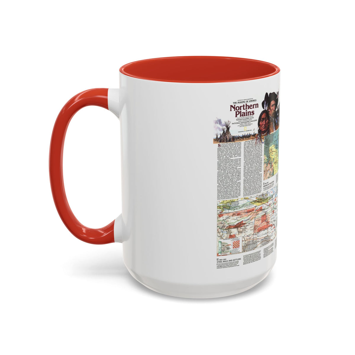 USA - Northern Plains 2 (1986) (Map) Accent Coffee Mug