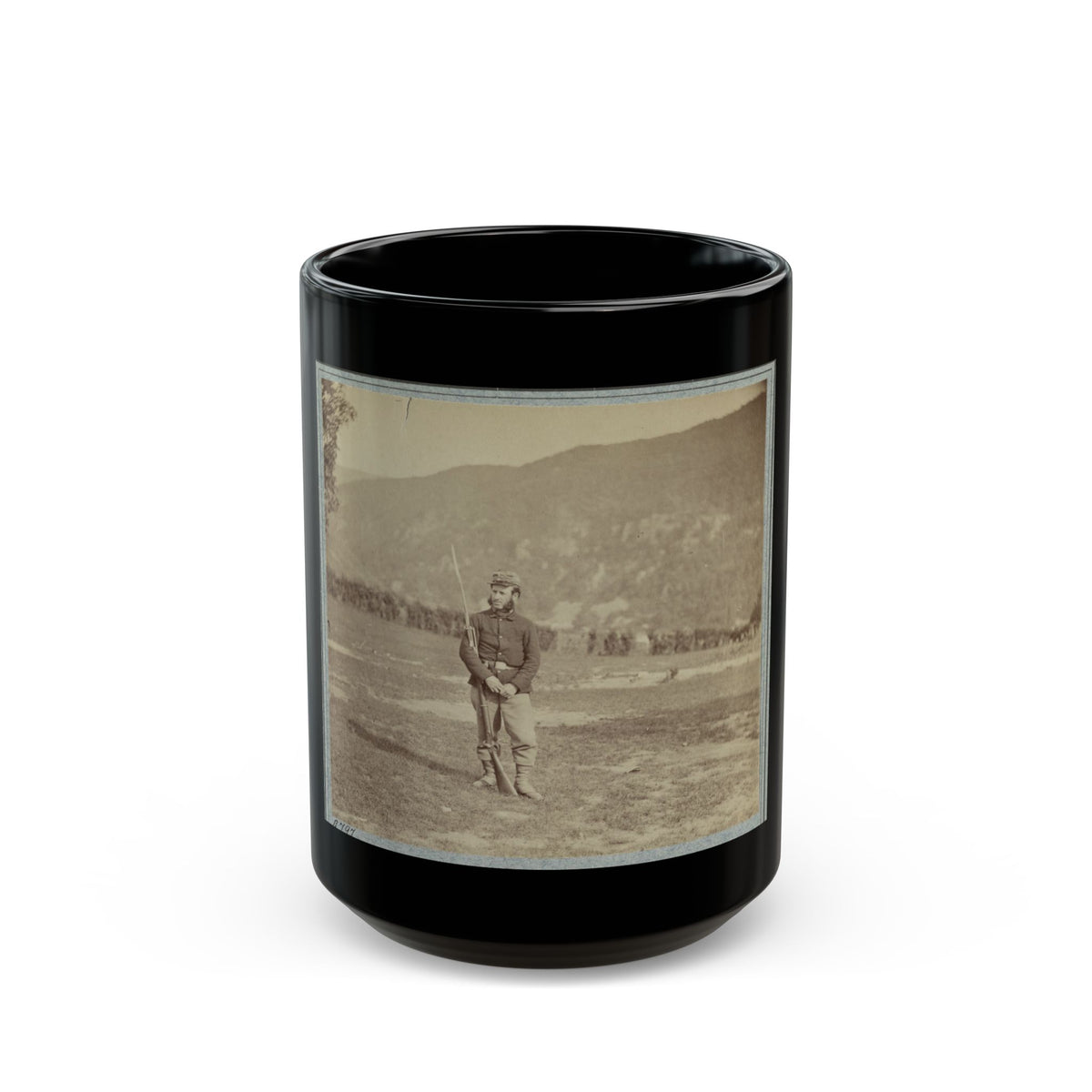 22d New York State Militia Near Harpers Ferry, Va., 1861 I.E.1862 002 (U.S. Civil War) Black Coffee Mug