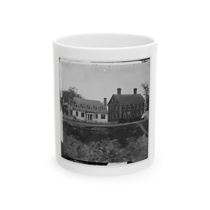 Yorktown, Va. Thomas Nelson House (Right), Used As A Hospital; In 1781 Used As A Headquarters By Lord Cornwallis (U.S. Civil War) White Coffee Mug