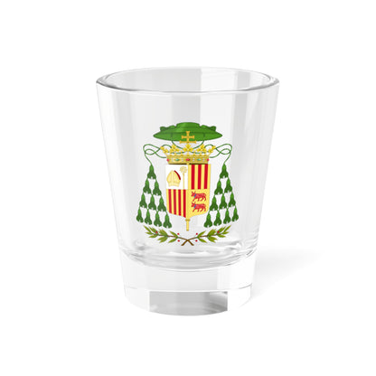 Historical Coat of Arms of Ecclesiastic Co-Prince of Andorra (Andorra) (Coat of Arms) Shot Glass 1.5oz