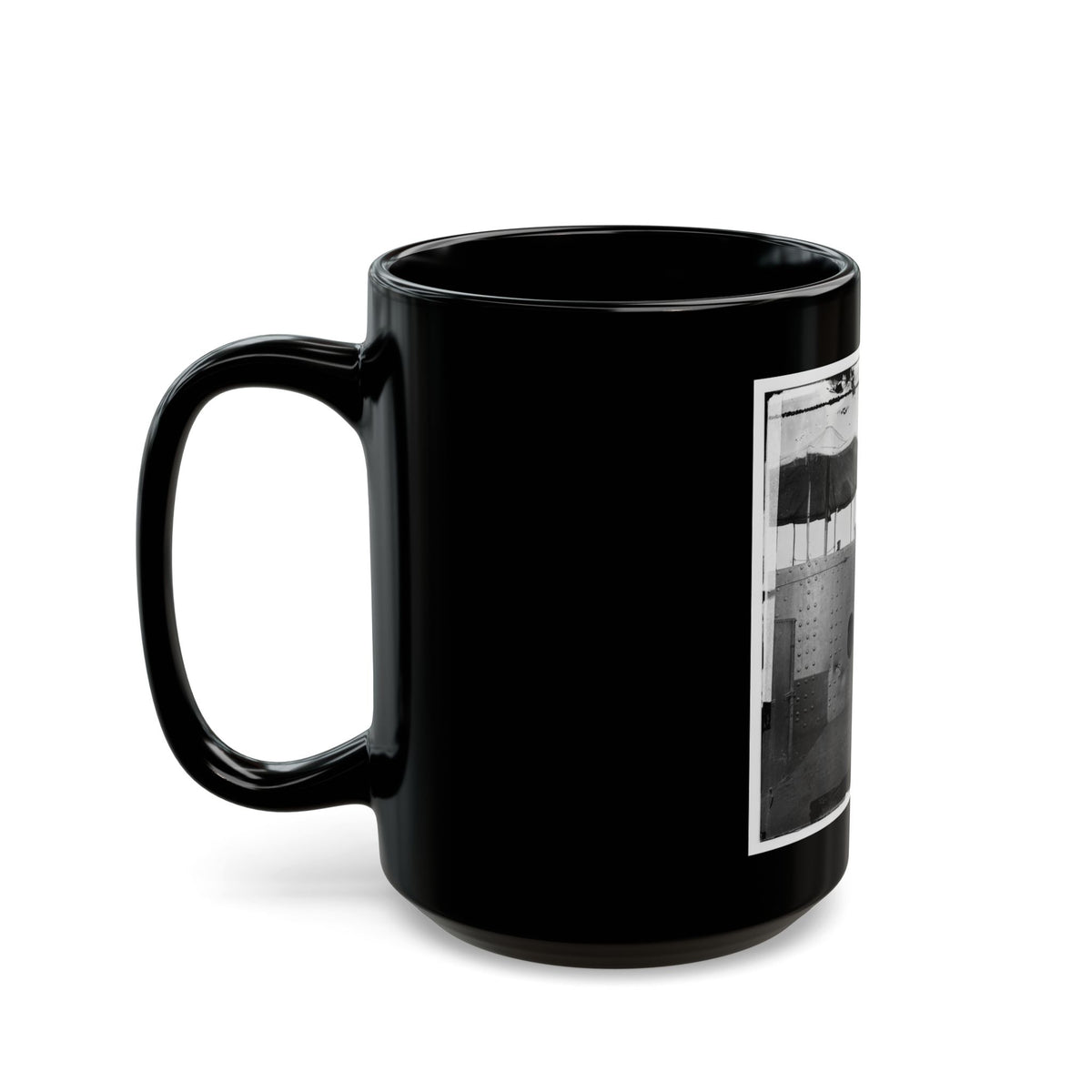 James River, Va. Deck And Turret Of U.S.S. Monitor Seen From The Bow (I.E. Stern) (U.S. Civil War) Black Coffee Mug