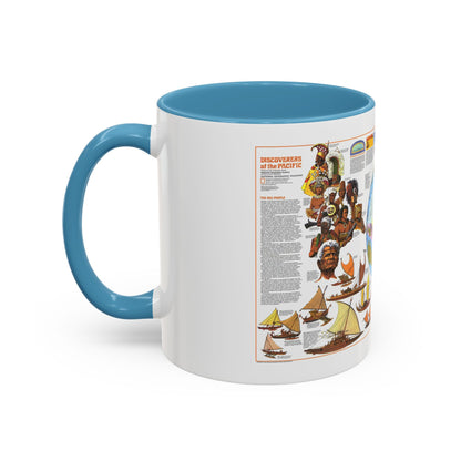 Pacific - Discoverers of the (1974) (Map) Accent Coffee Mug