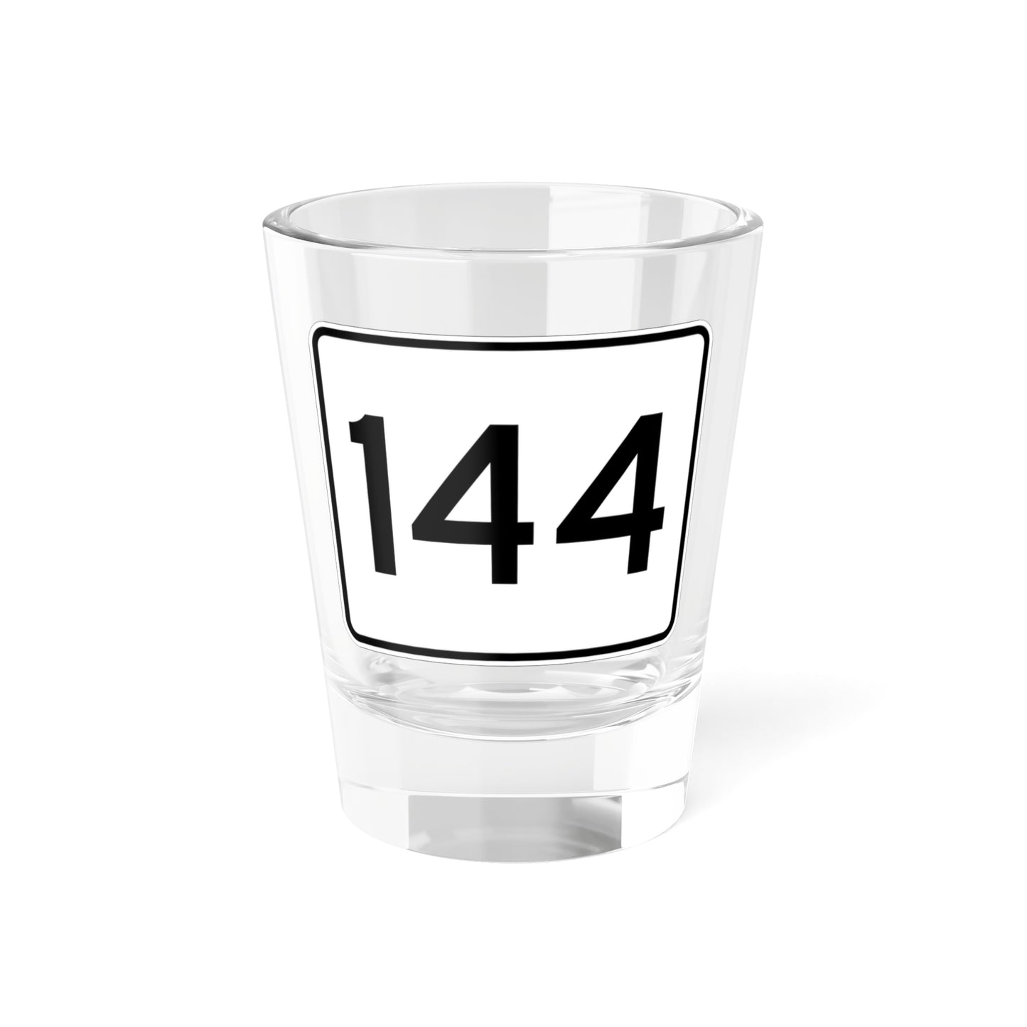 MA Route 144 (Massachusetts) (Road Sign) Shot Glass 1.5oz