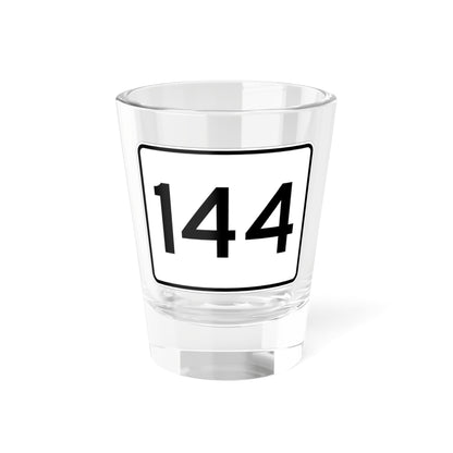 MA Route 144 (Massachusetts) (Road Sign) Shot Glass 1.5oz