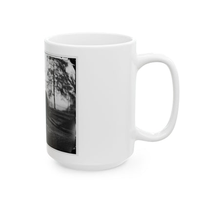 Brandy Station, Va. Lt. Col. Orson H. Hart, A.A.G. Of 3d Corps, And Horse (U.S. Civil War) White Coffee Mug