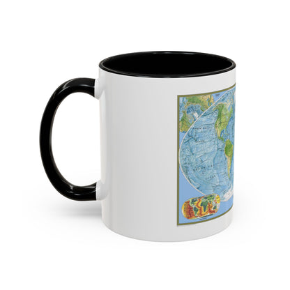 World Map - Physical (2005) (Map) Accent Coffee Mug