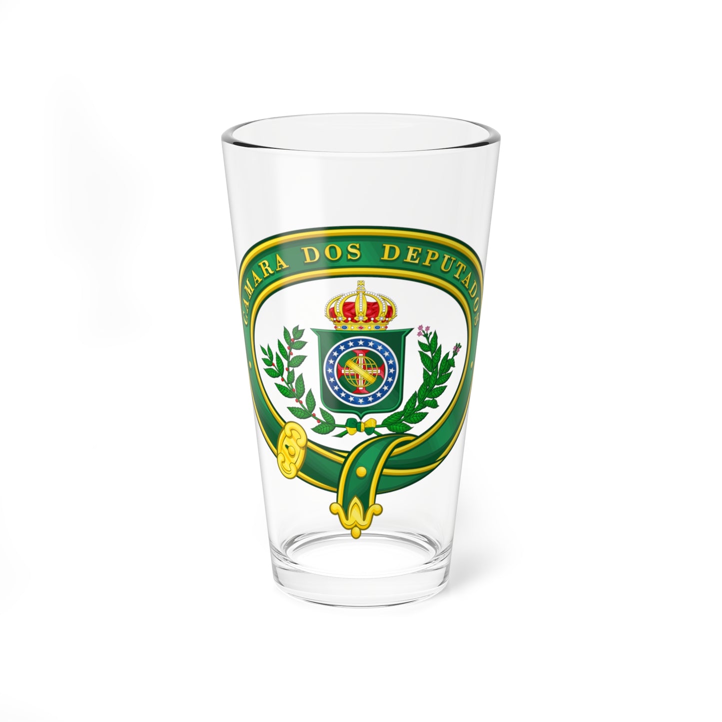 Seal of the Chamber of Deputies of Empire of Brazil (Brazil) (Coat of Arms) Pint Glass 16oz