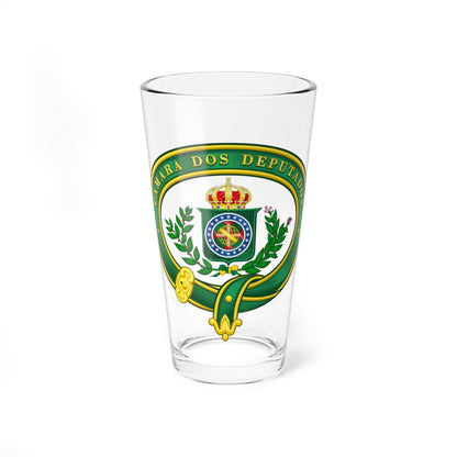Seal of the Chamber of Deputies of Empire of Brazil (Brazil) (Coat of Arms) Pint Glass 16oz