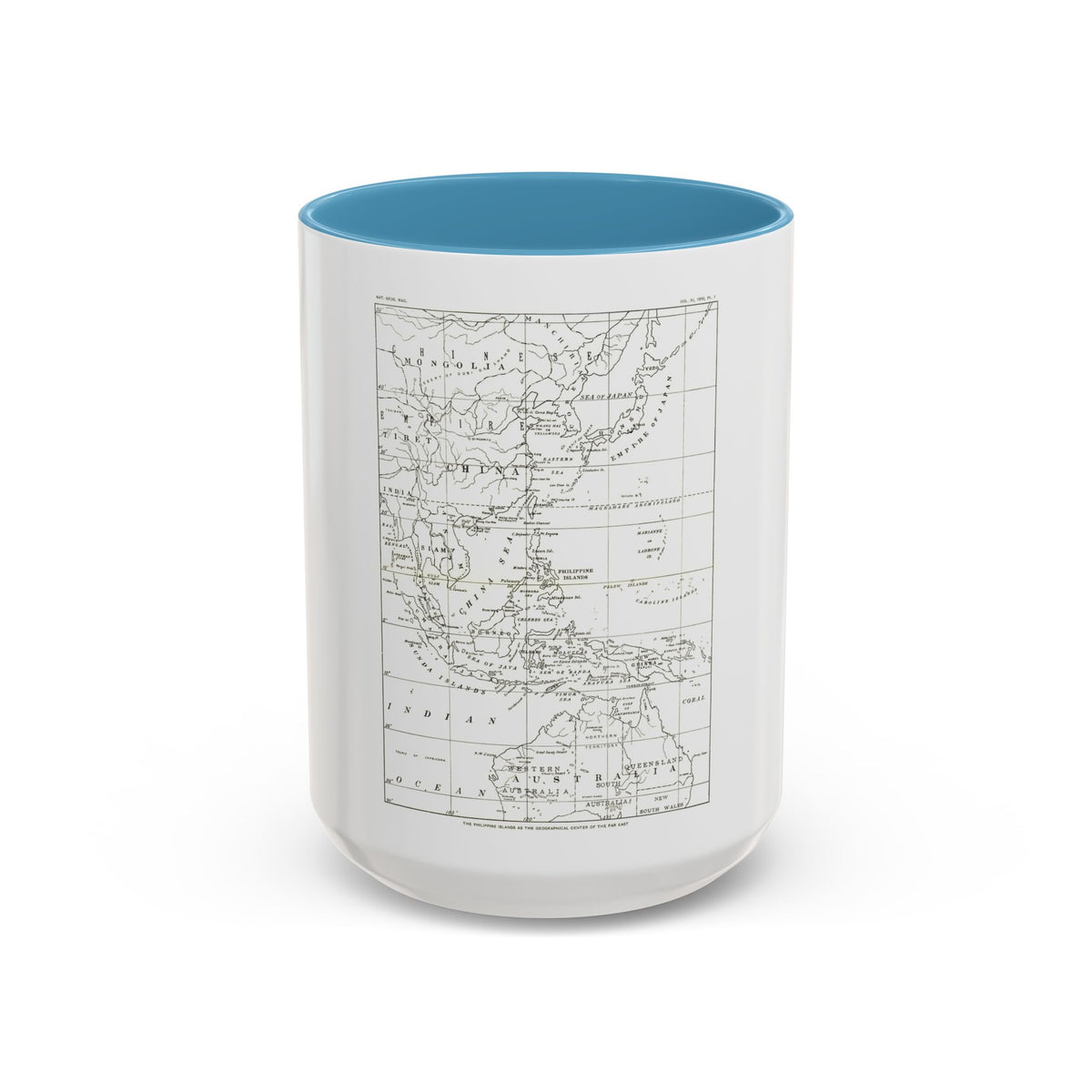 Philippines, The (1900) (Map) Accent Coffee Mug