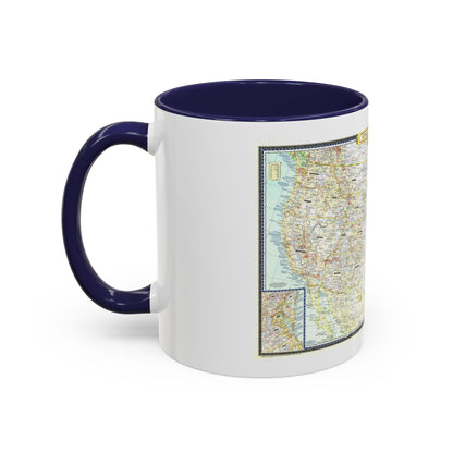 USA - An Historical Map (1953) (Map) Accent Coffee Mug