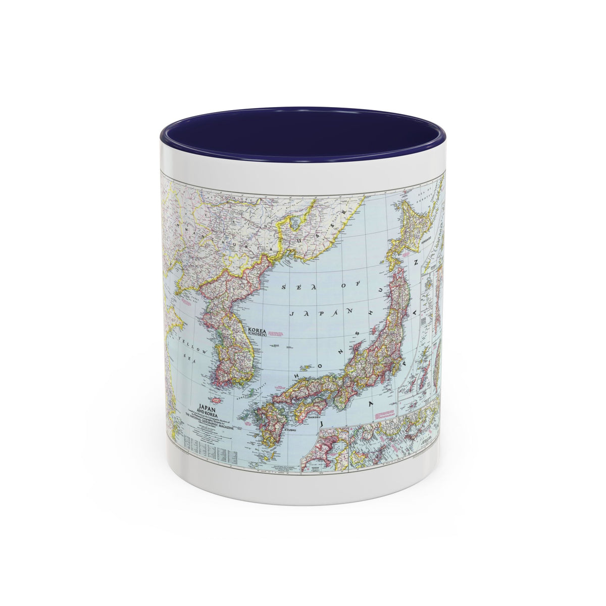 Japan and Korea (1945) (Map) Accent Coffee Mug