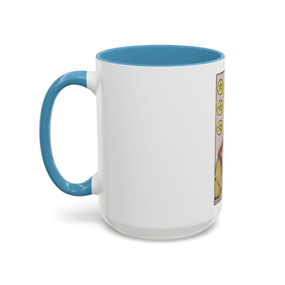 The 6 of Pentacles (Tarot Card) Accent Coffee Mug