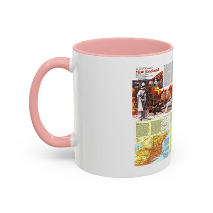 USA - New England 2 (1987) (Map) Accent Coffee Mug