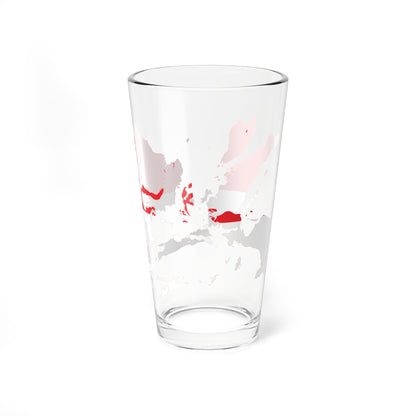 Greater Indonesia flag map (Indonesia) Pint Glass 16oz
