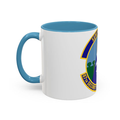 87 Security Forces Squadron AMC (U.S. Air Force) Accent Coffee Mug