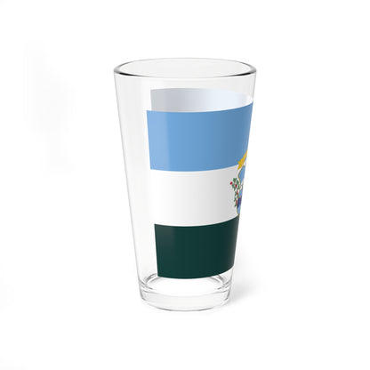 Bandera del Municipio Piritu Anzoategui (Venezuela) Pint Glass 16oz