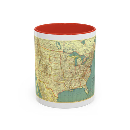 USA - The United States (1933) (Map) Accent Coffee Mug