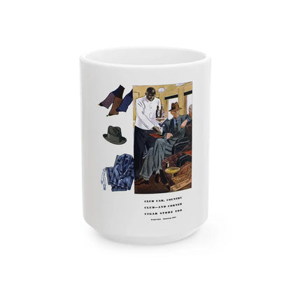 Esquire Fashion Illustration, January 1934 (2) - White Coffee Mug-15oz-Go Mug Yourself