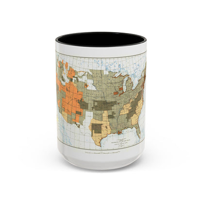 USA - The United States (1892) (Map) Accent Coffee Mug