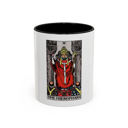 The Hierophant (Tarot Card) Accent Coffee Mug