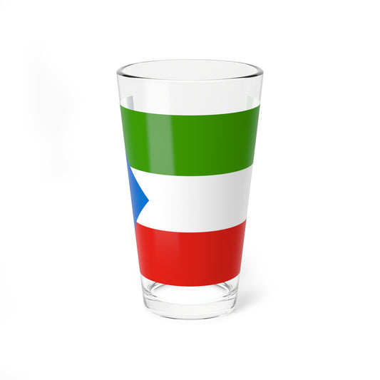 Flag of Equatorial Guinea without coat of arms (Equatorial Guinea) Pint Glass 16oz